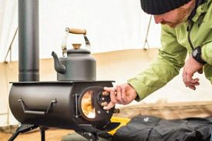 Печка в палатку для зимней рыбалки: рекомендации по выбору, обзор популярных моделей